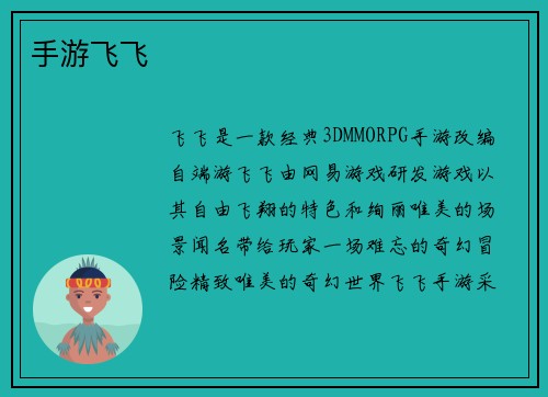 手游飞飞